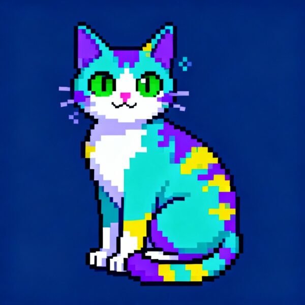 8-bit Cat Artwork - Nam Le Thanh Crypto