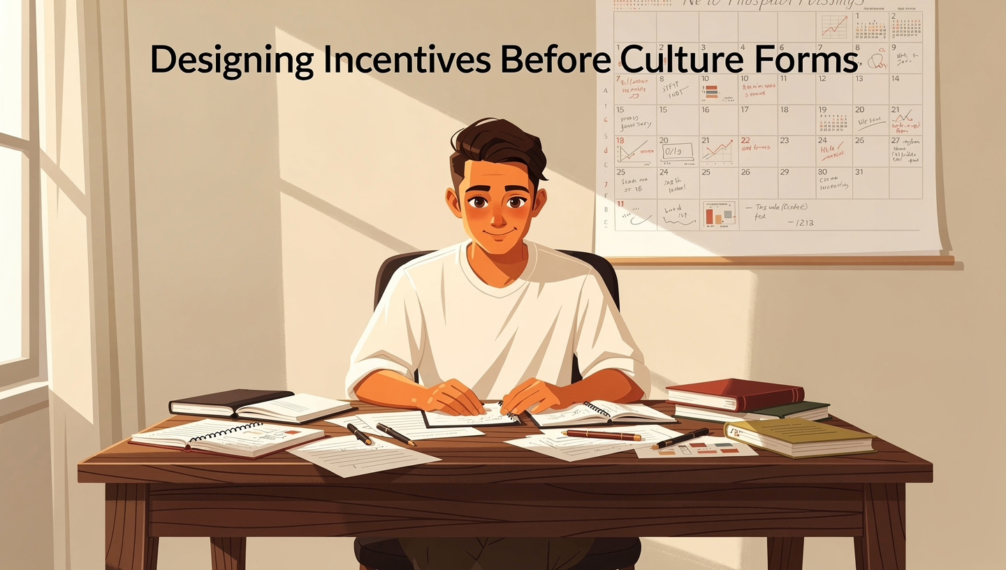 Designing Incentives Before Culture Forms