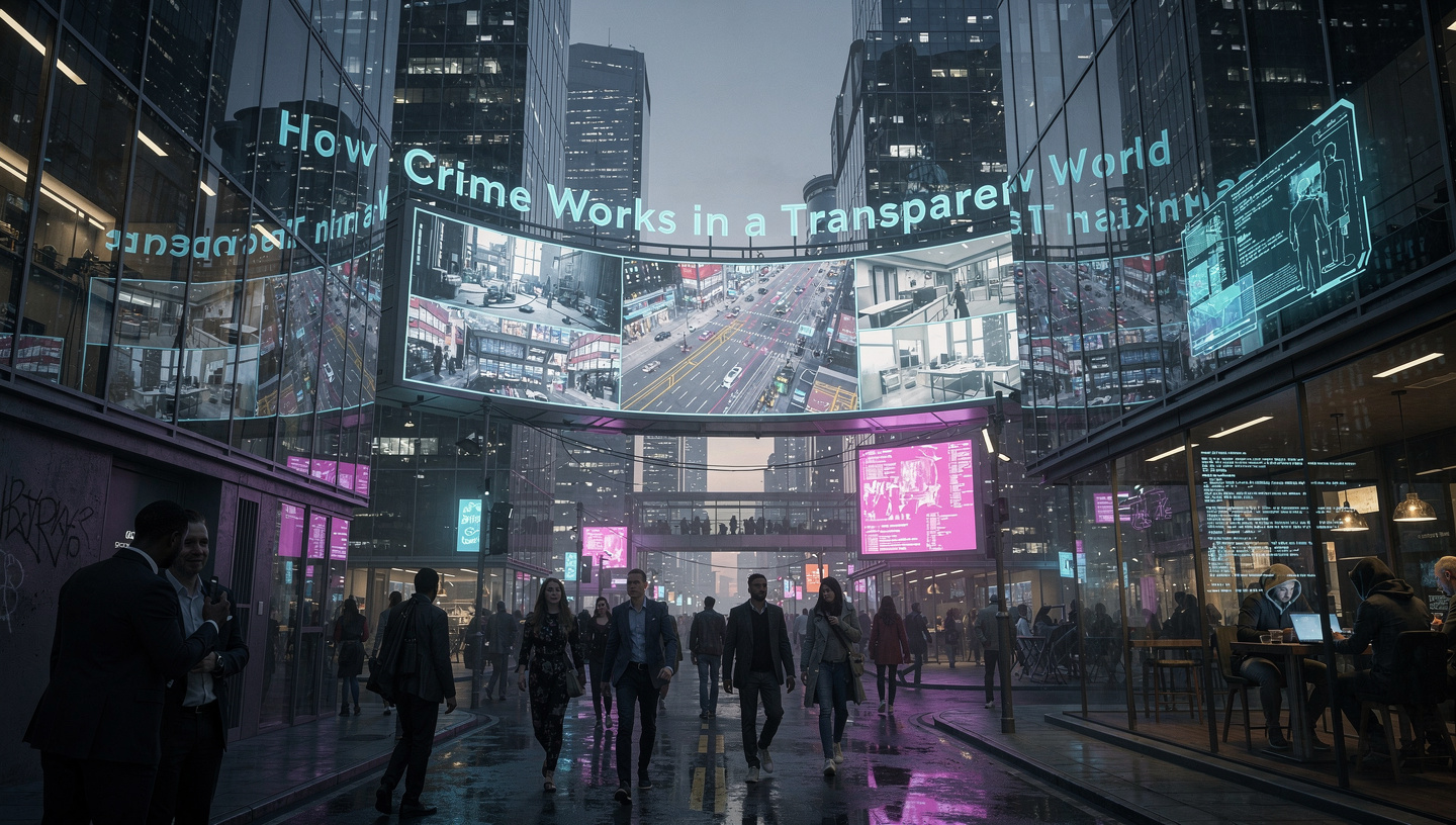 How Crime Works in a Transparent World