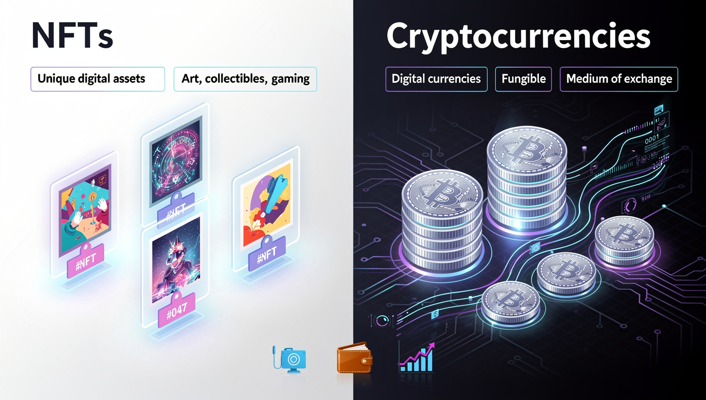 NFTs vs Cryptocurrencies Explained