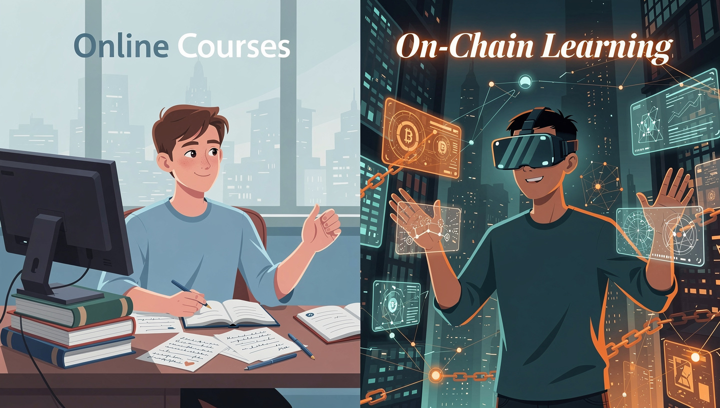 Online Courses vs On-Chain Learning