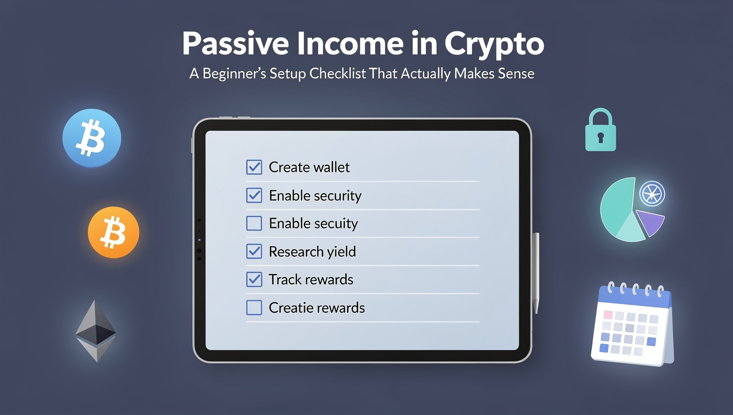 Passive Income in Crypto A Beginner’s Setup Checklist That Actually Makes Sense