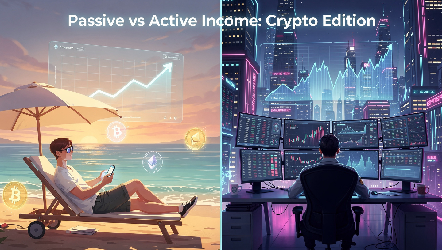 Passive vs Active Income Crypto Edition