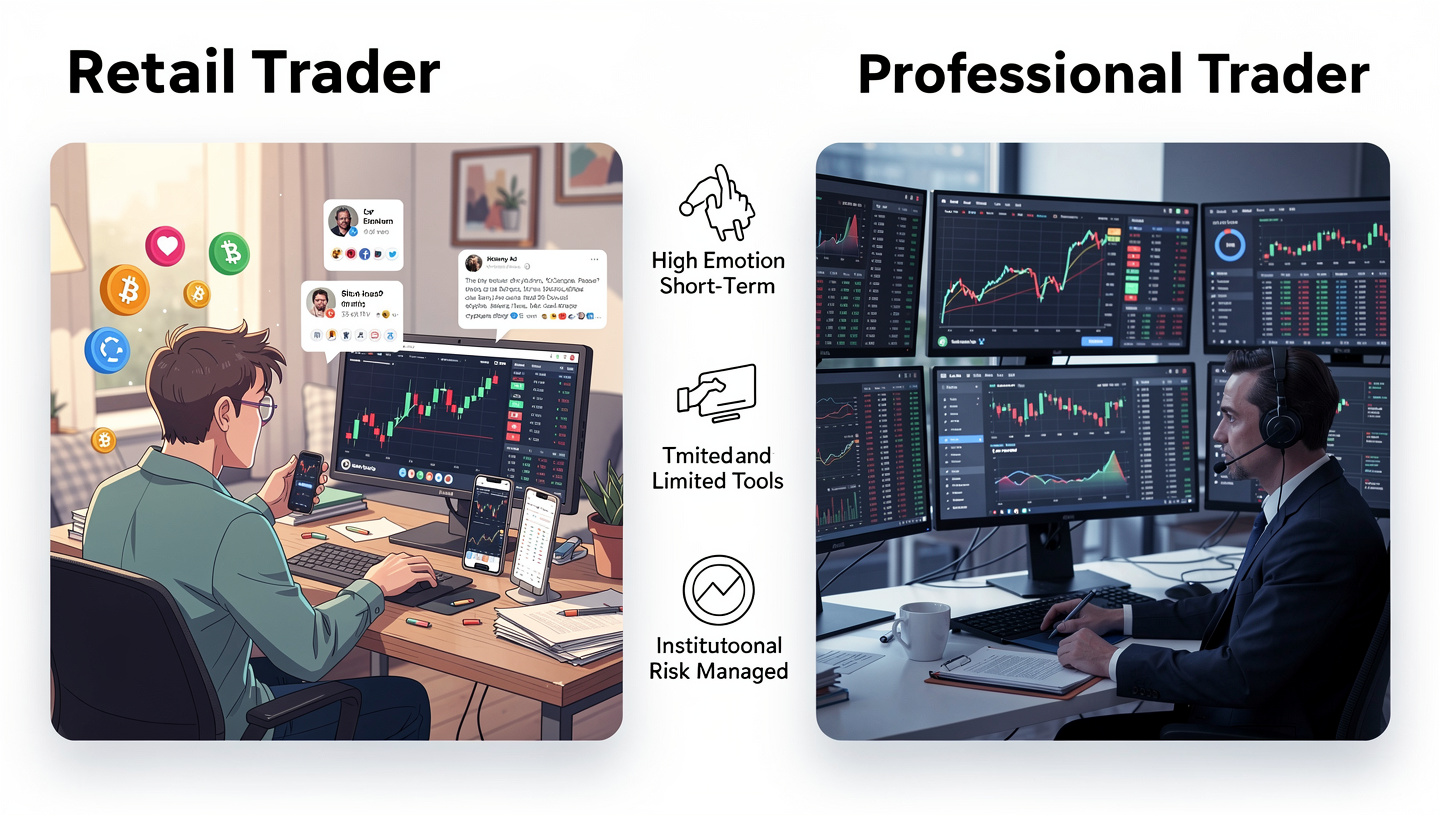 Retail vs. Professional Crypto Traders