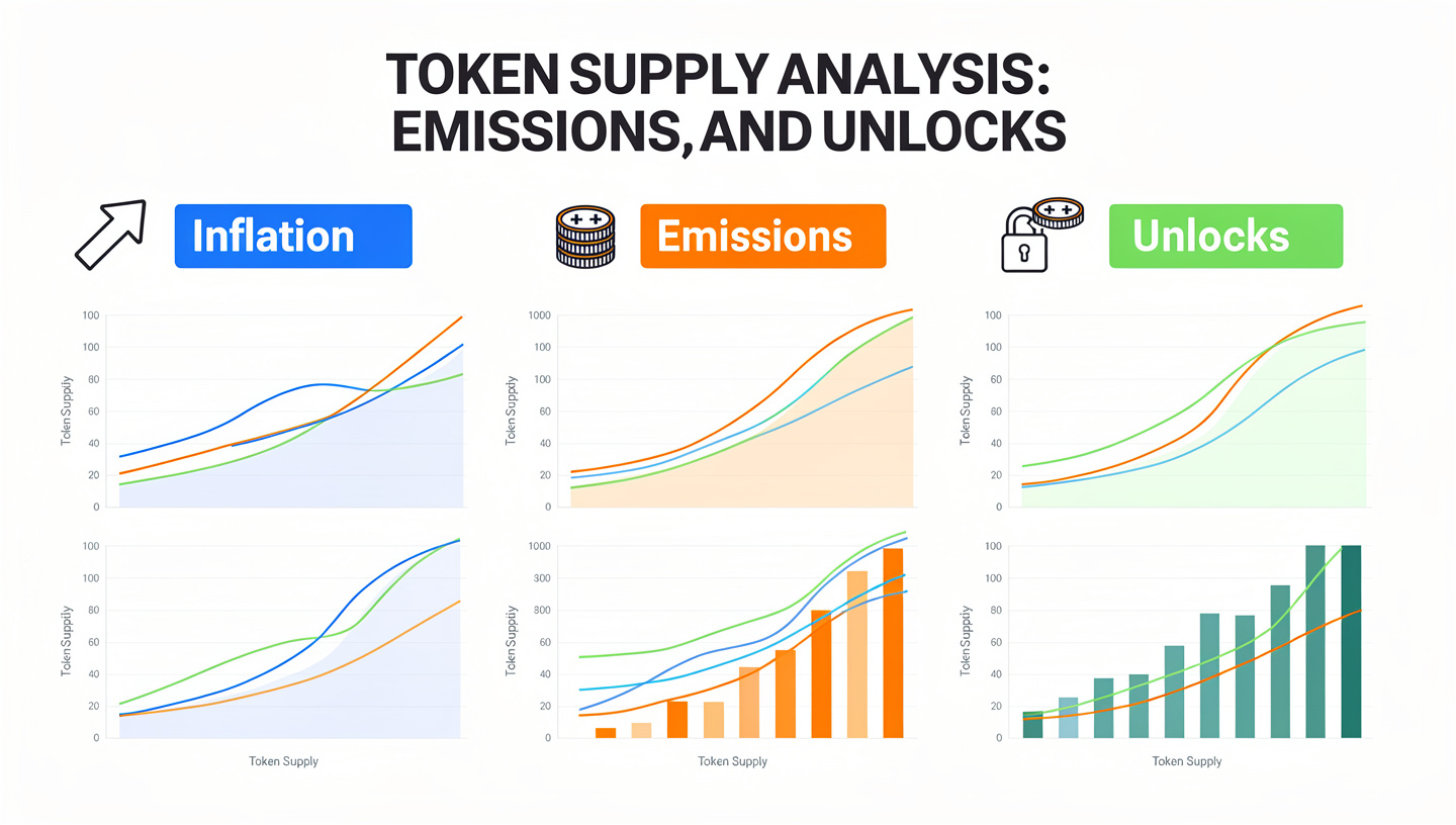 Token Supply Analysis Inflation, Emissions, and Unlocks