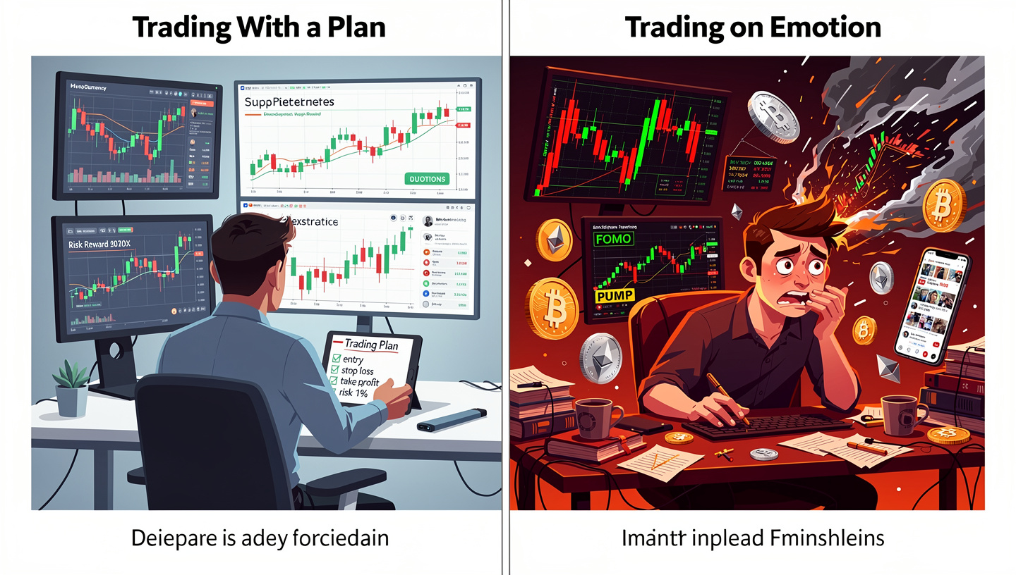 Trading With a Plan vs Trading on Emotion in Crypto