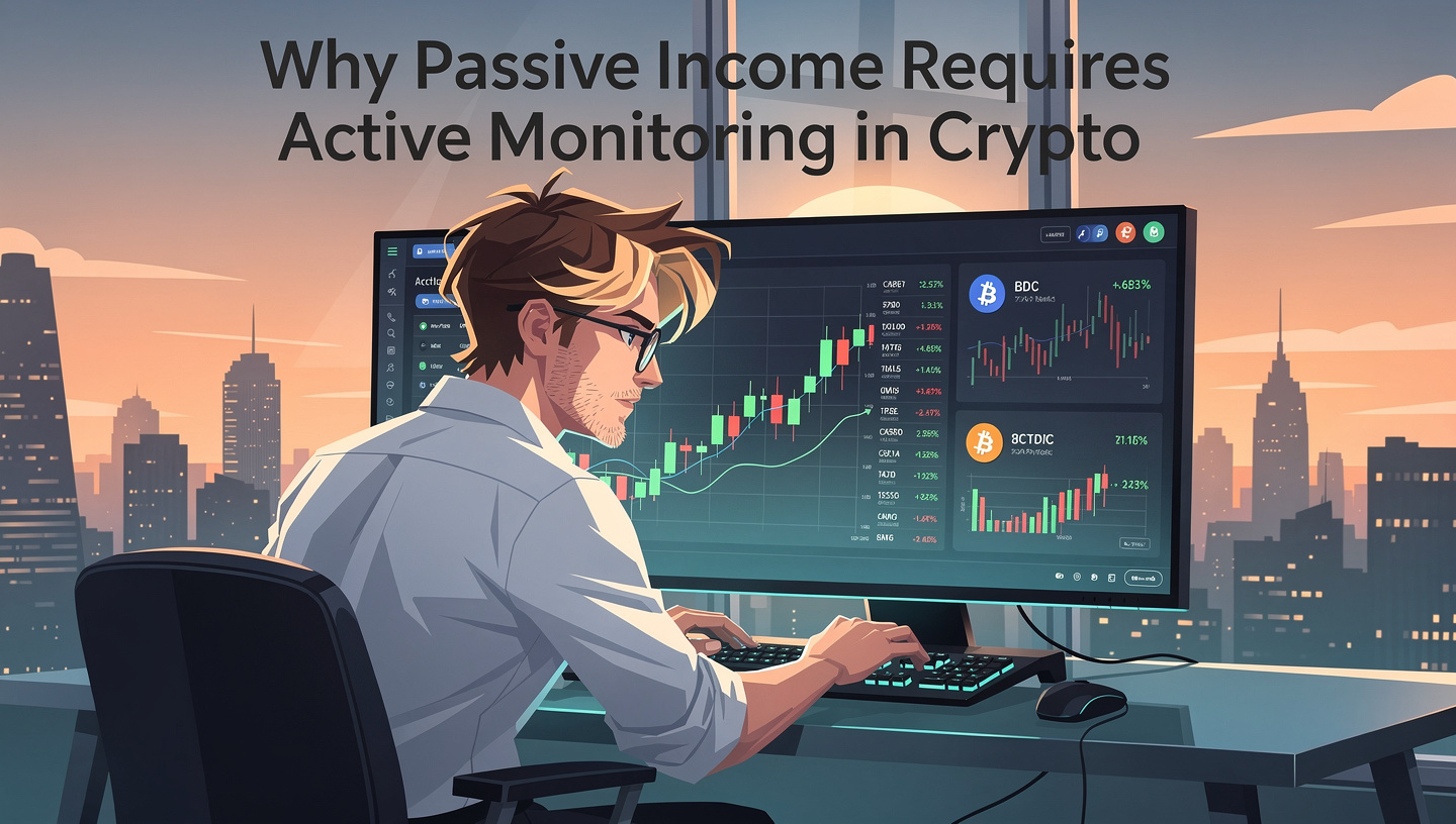 Why Passive Income Requires Active Monitoring in Crypto