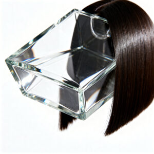 Commercial Stock Photo Of A Glass Hair Bob Artwork