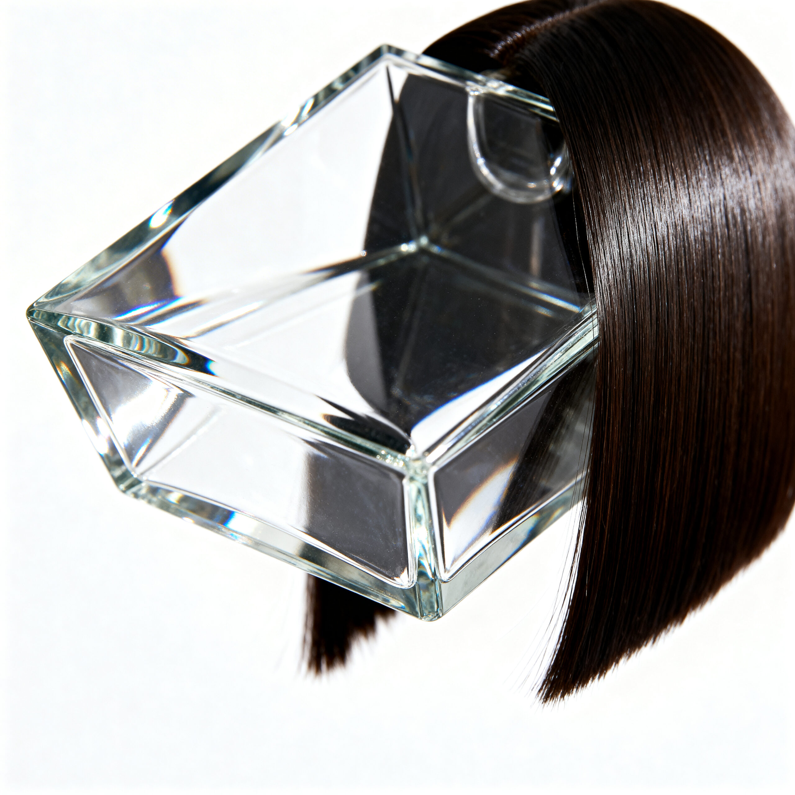 Commercial Stock Photo Of A Glass Hair Bob Artwork
