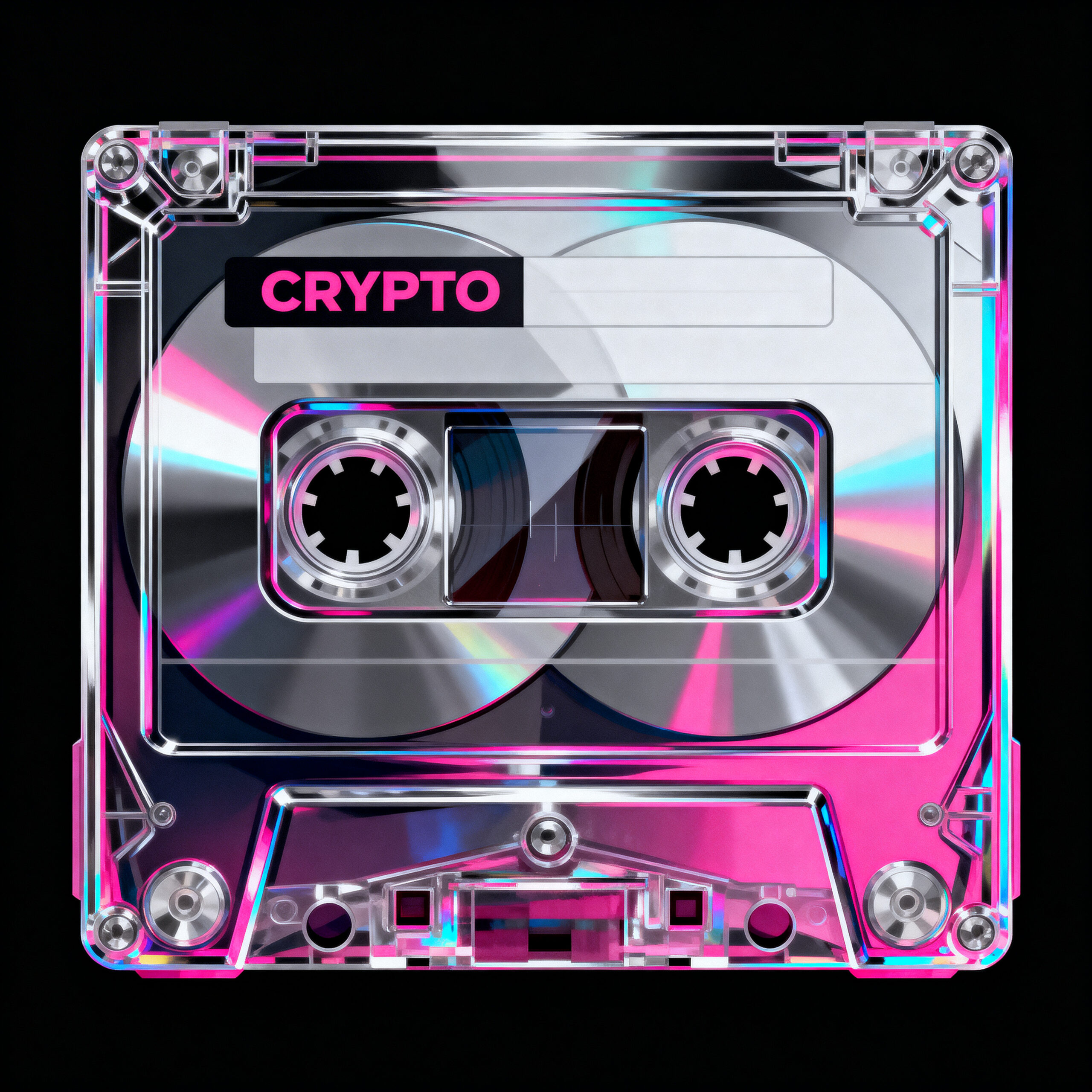 Crypto Cassette Tape Artwork