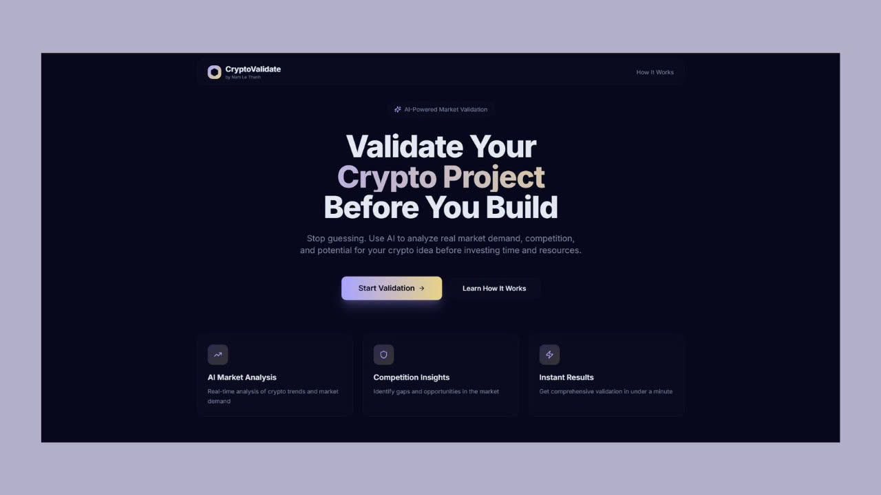 Crypto Project Validate